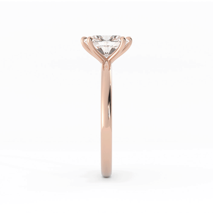 1.25ct Moissanite Oval Solitaire 14K Rose Gold Engagement Ring