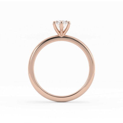 1.25ct Moissanite Oval Solitaire 14K Rose Gold Engagement Ring