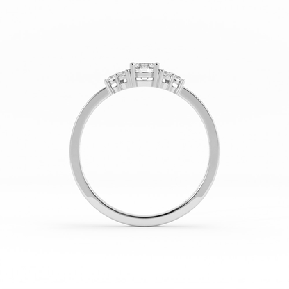 0.25ct Lab Grown Diamond Round Solitaire 14K White Gold Engagement Ring
