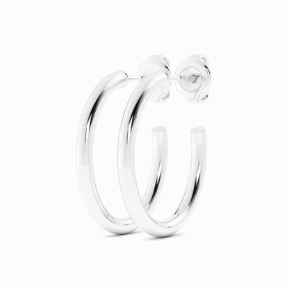 White Gold High Polish 20mm Hoops Earring