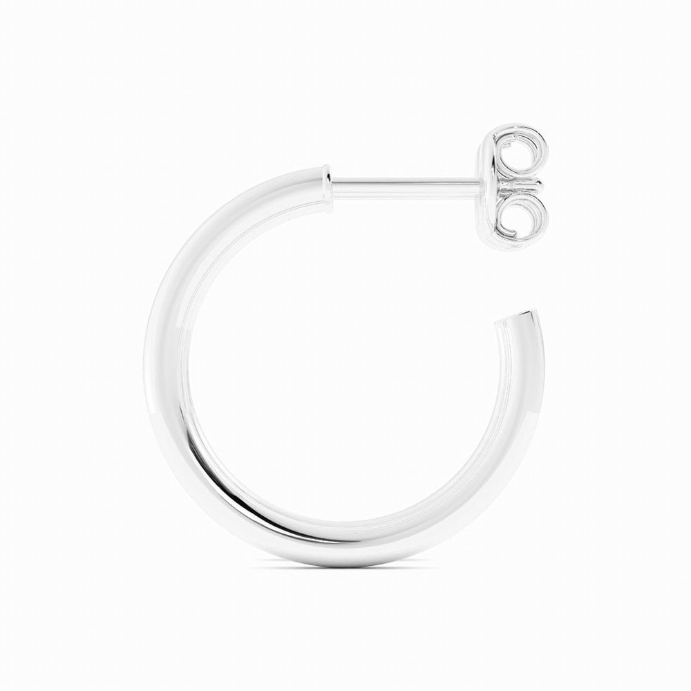 White Gold High Polish 20mm Hoops Earring