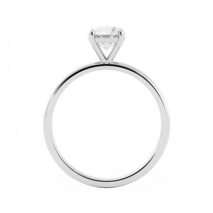 1.0ct Moissanite Round Solitaire 14K White Gold Engagement Ring