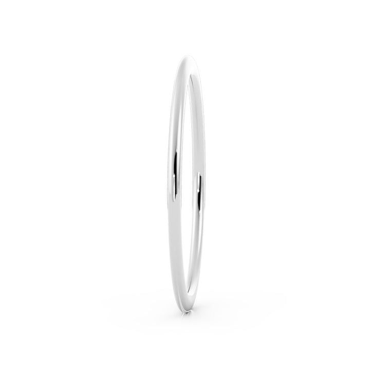 14K White Gold High Polish Domed 1mm Wedding Band