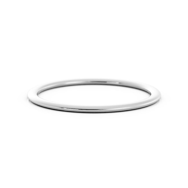 High Polish Domed 1mm Wedding Band