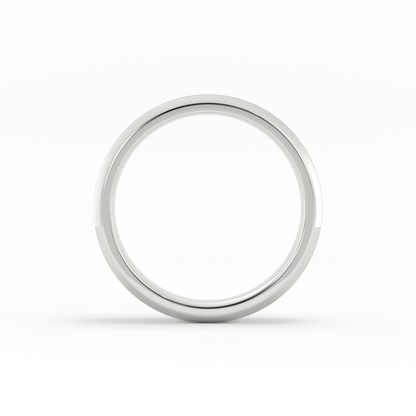 14K White Gold Satin Beveled Edge 6mm Wedding Band