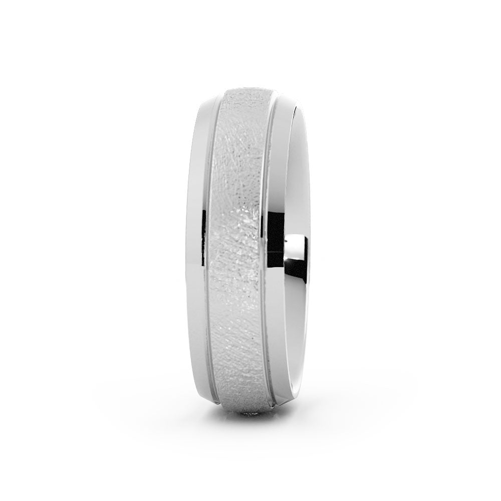 Scratch Domed with Beveled Edge 6mm Wedding Band