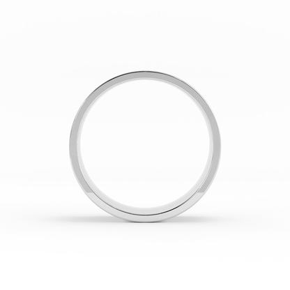 14K White Gold 10mm  Flat Comfort Fit Wedding Band