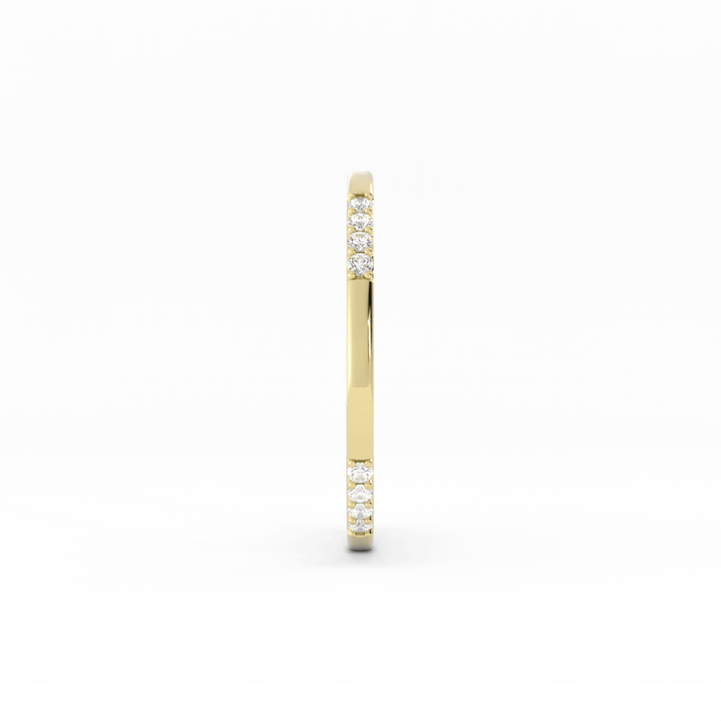 14K Yellow Gold Round 16 Grouped Natural Diamond Wedding Band