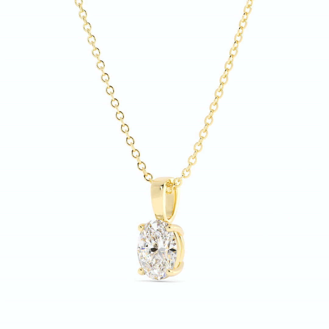 Solitaire Oval Moissanite Necklace