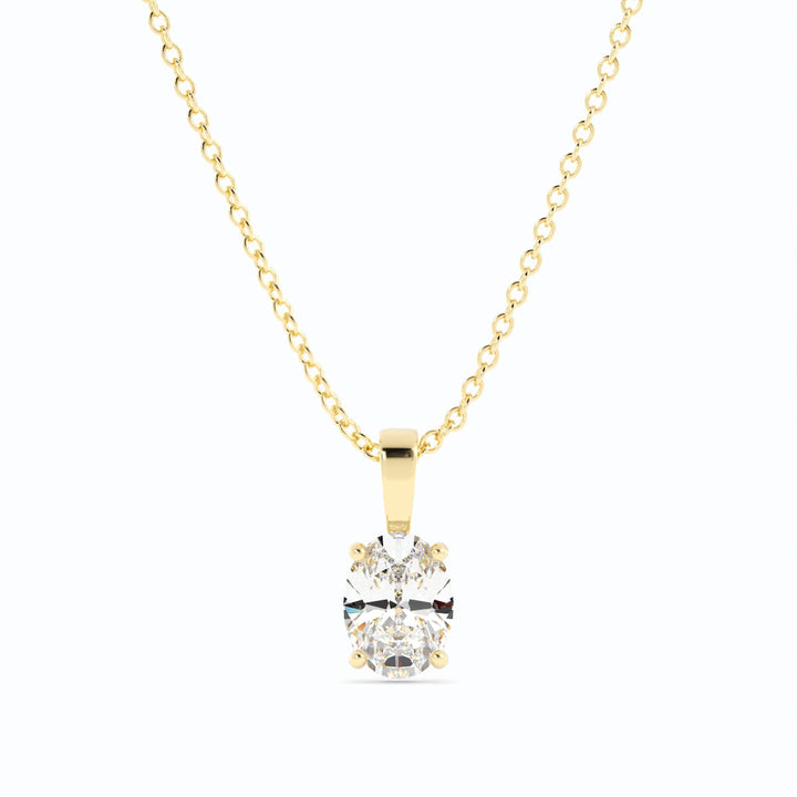 Solitaire Oval Moissanite Necklace