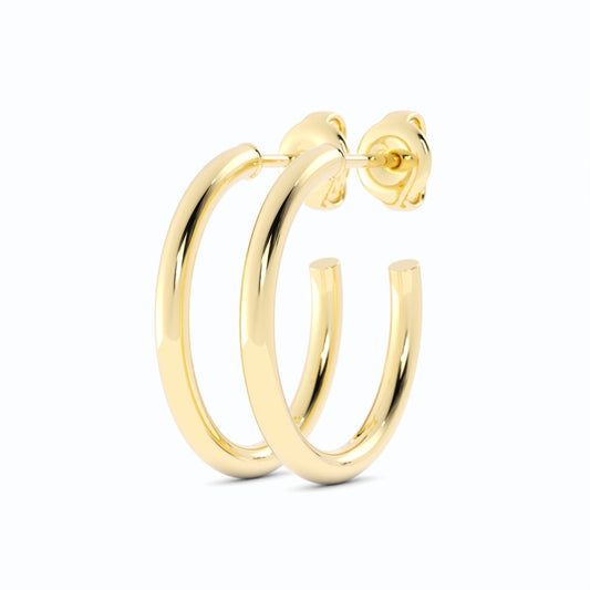 Yellow Gold High Polish 20mm Hoops Earring