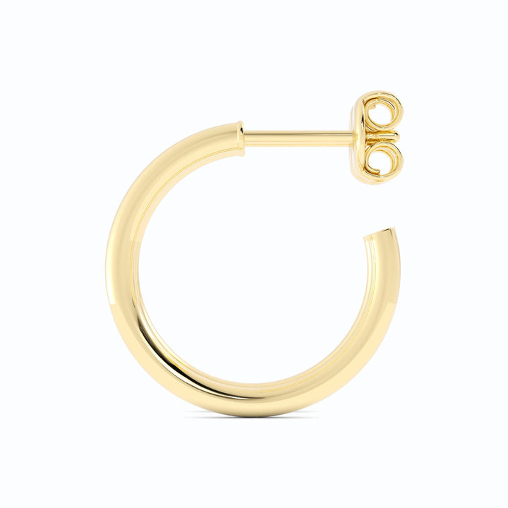 High Polish Solid 20mm Hoop Earrings