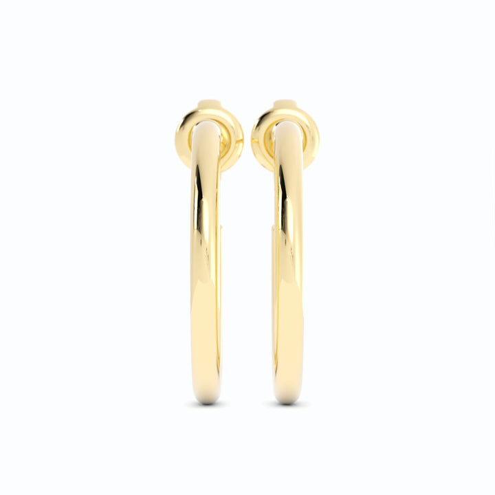 High Polish Solid 20mm Hoop Earrings