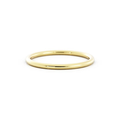 14K Yellow Gold 1.5mm Mid-Weight Domed Comfort Fit Wedding Band