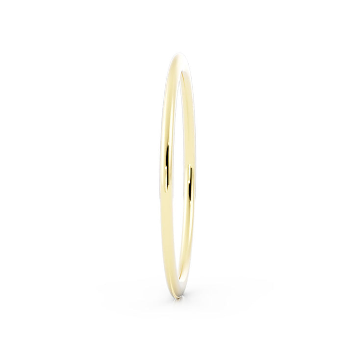 14K Yellow Gold High Polish Domed 1mm Wedding Band