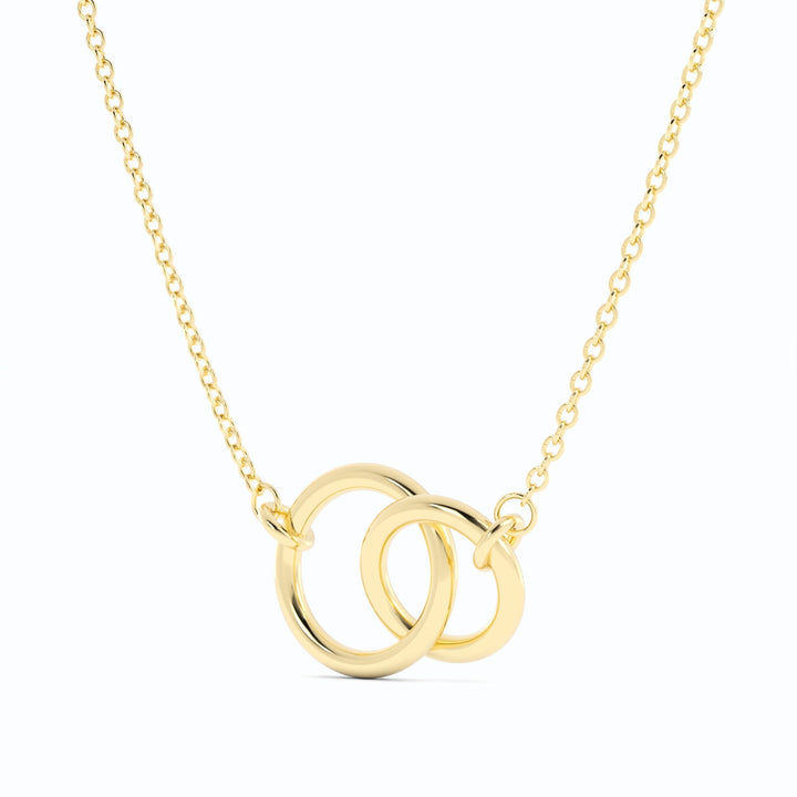 Interlocking Circle Pendant Necklace 14k Gold Fill with 14k Gold Plating-2