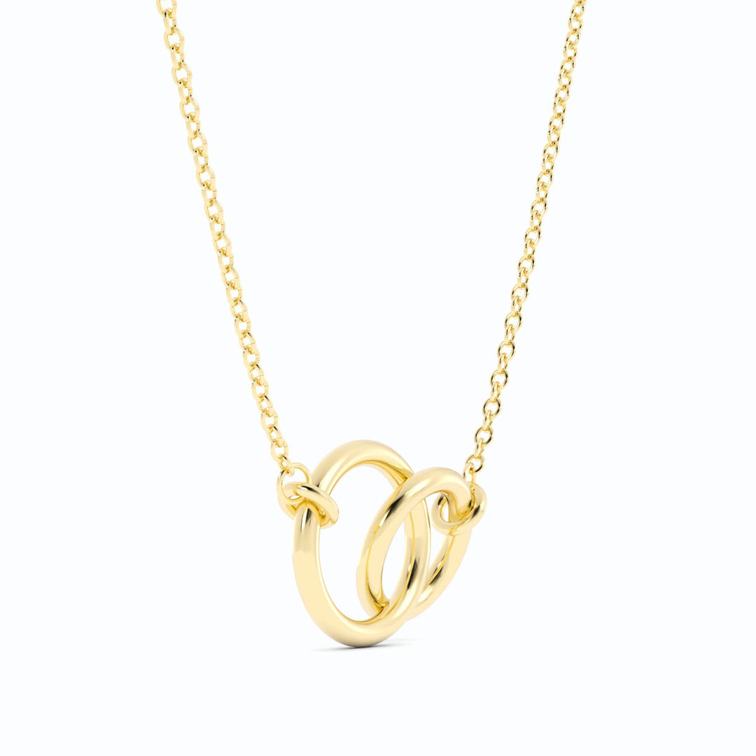 Interlocking Circle Pendant Necklace 14k Gold Fill with 14k Gold Plating-3