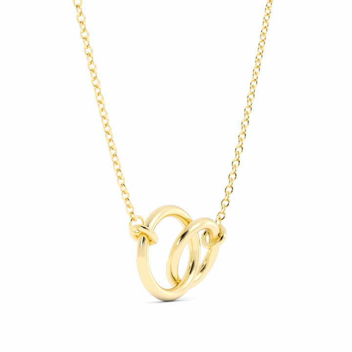 Interlocking Circle Pendant Necklace 14k Gold Fill with 14k Gold Plating-3