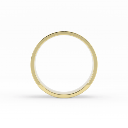 14K Yellow Gold 10mm  Flat Comfort Fit Wedding Band