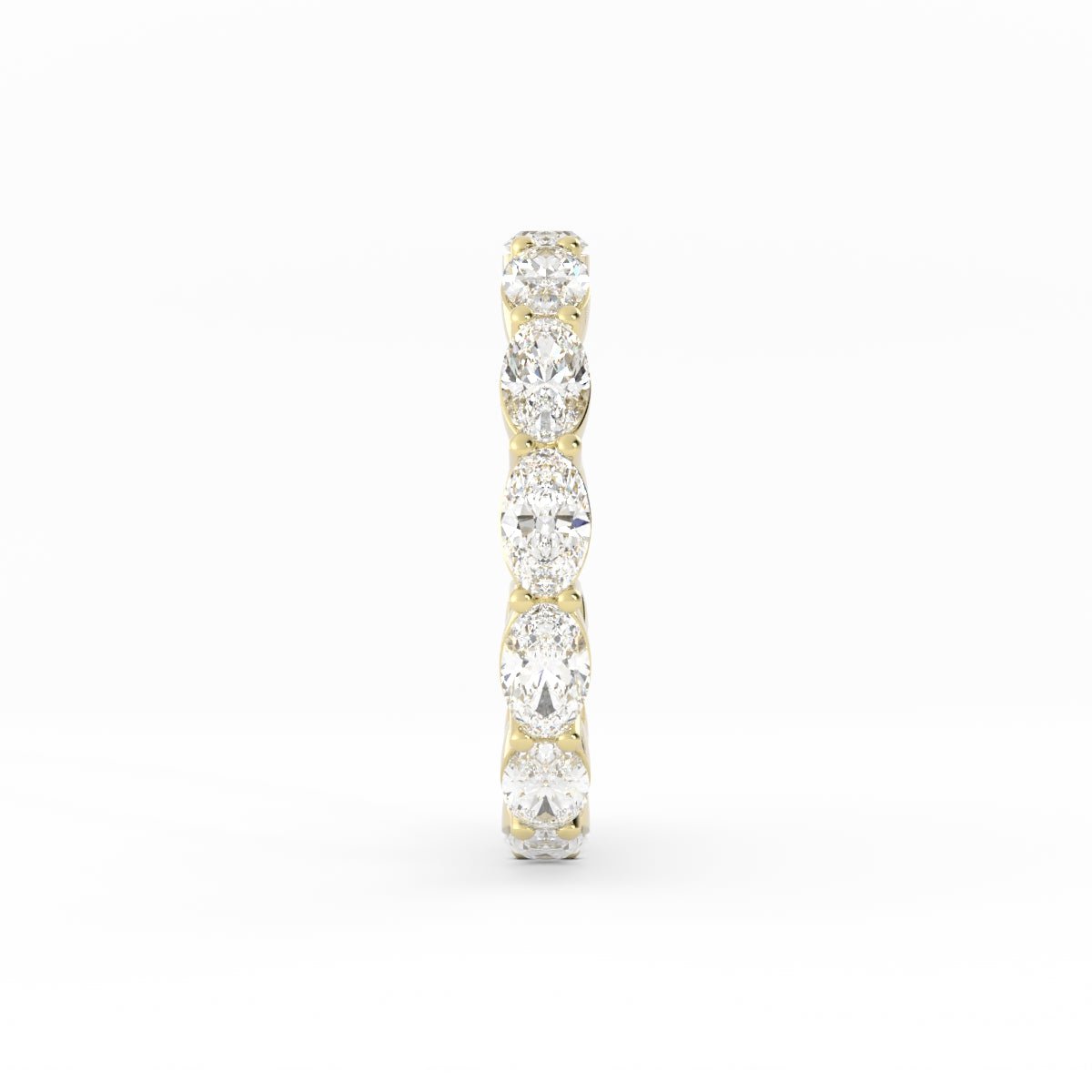 14K Yellow Gold Lab Grown Diamond Oval Eternity 2.67mm Wedding Band