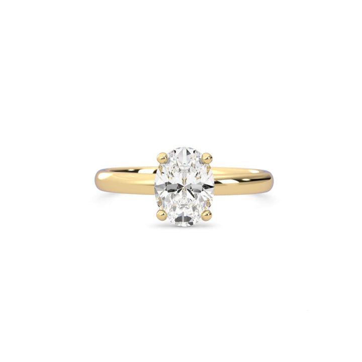 Oval Moissanite Solitaire Engagement Ring