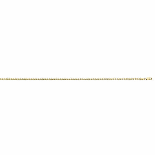 14K Yellow Gold Rope 7 in. Bracelet