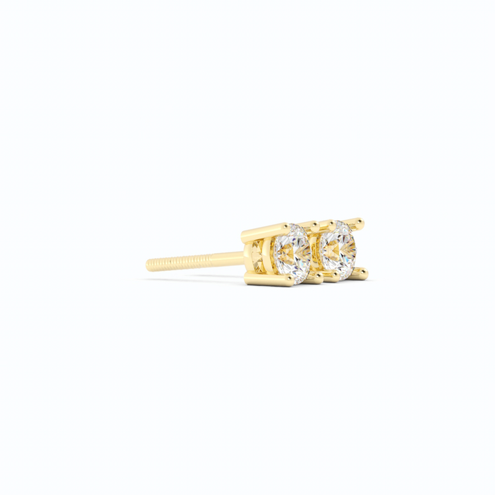 Round Lab Grown Diamond Solitaire Earrings