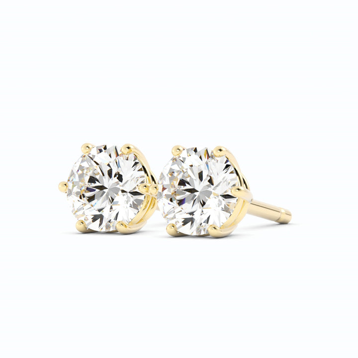 Round Lab Grown Diamond 5mm Stud Earrings