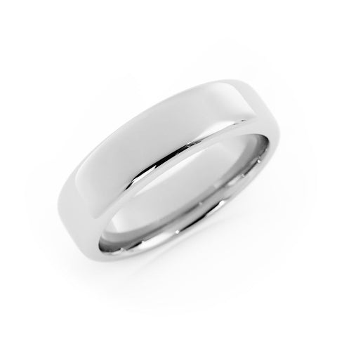 18K White Gold 5.5mm Super Heavyweight Domed Comfort Fit Wedding Band