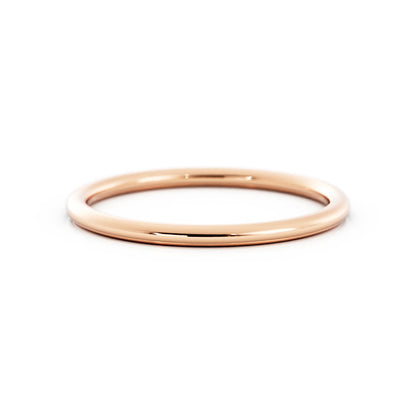 18K Rose Gold 1.5mm Mid-Weight Domed Comfort Fit Wedding Band
