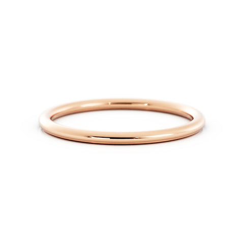 18K Rose Gold 1.5mm Mid-Weight Domed Comfort Fit Wedding Band