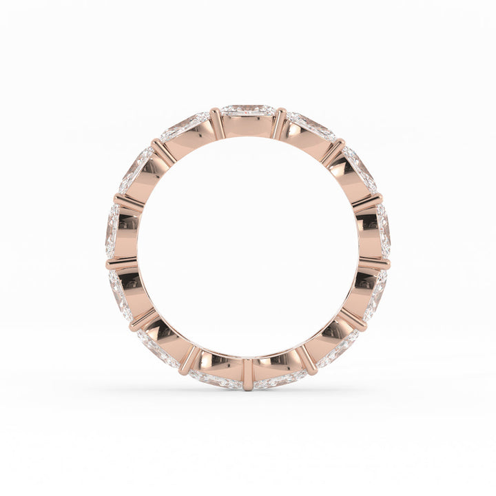 18K Rose Gold Lab Grown Diamond Oval Eternity 2.67mm Wedding Band