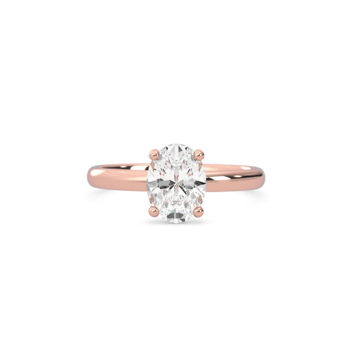 Oval Moissanite Solitaire Engagement Ring