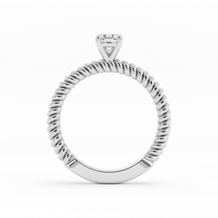 Rope Lab Grown Diamond Solitaire Engagement Ring
