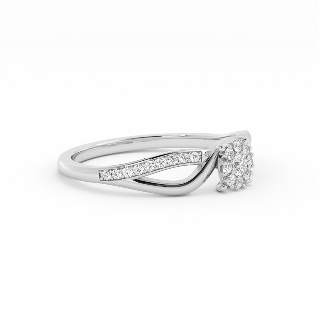 Split  Lab Grown Diamond Halo Engagement Ring