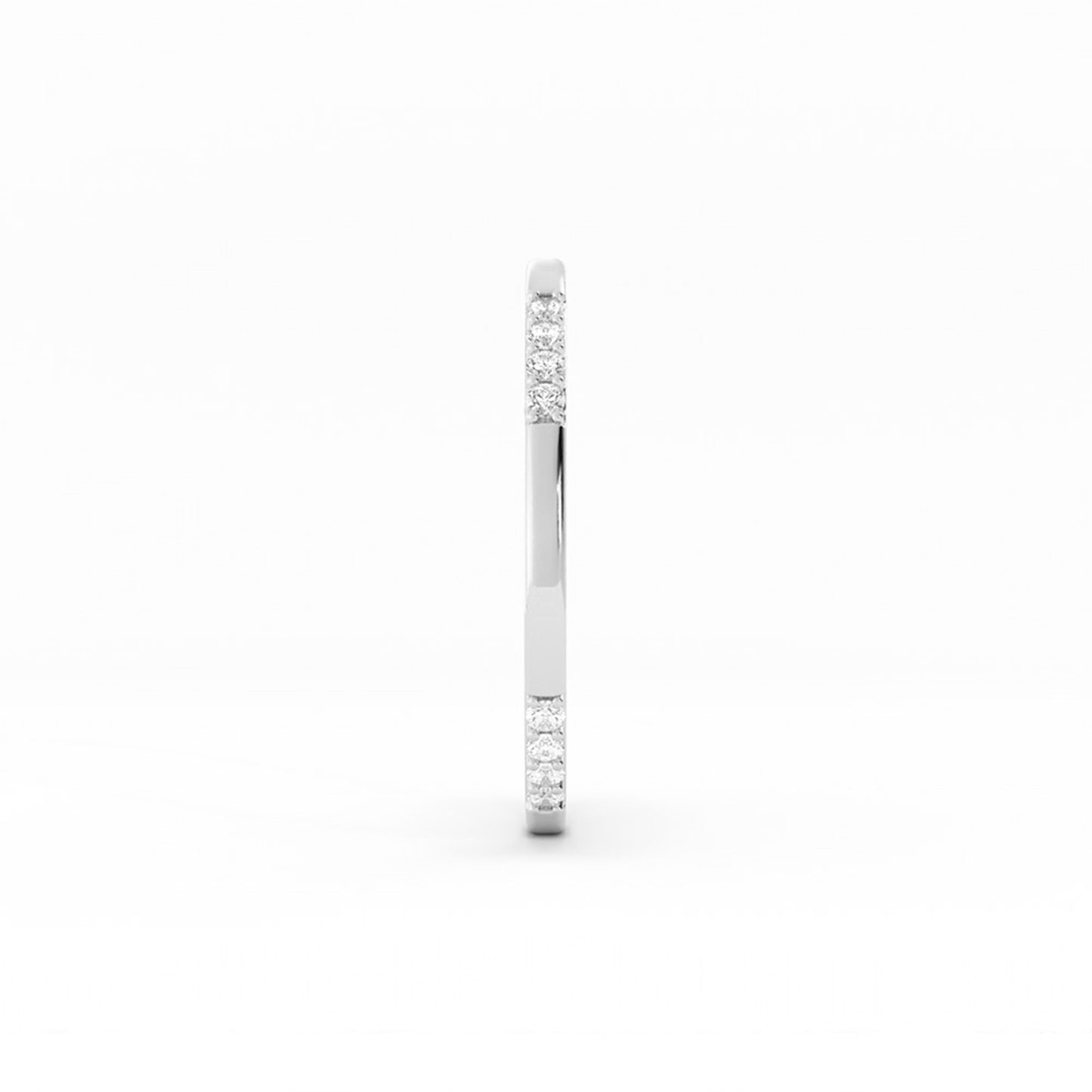 18K White Gold Round 16 Grouped Natural Diamond Wedding Band