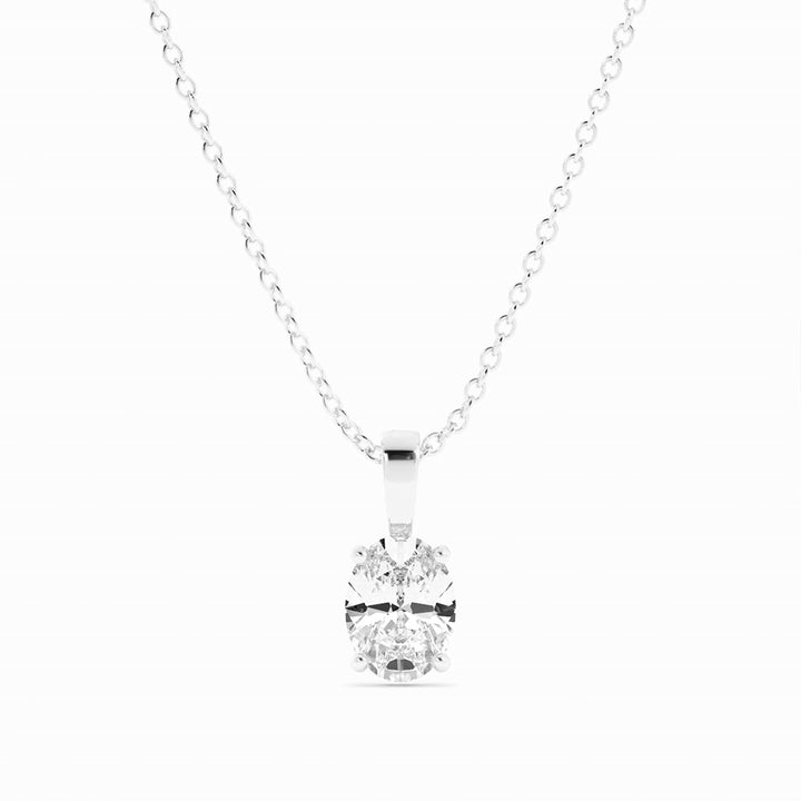 Solitaire Oval Moissanite Necklace