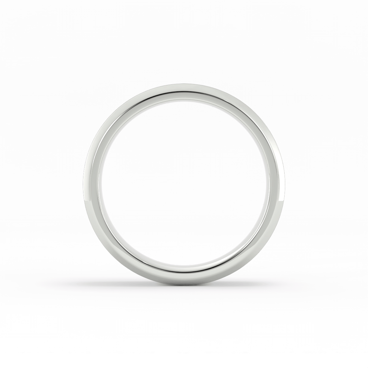 18K White Gold Satin Beveled Edge 6mm Wedding Band