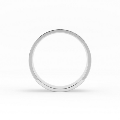 18K White Gold 10mm  Flat Comfort Fit Wedding Band