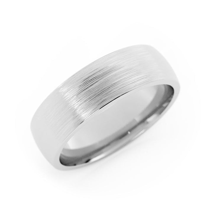 Satin Heavy Domed 6mm Wedding Band