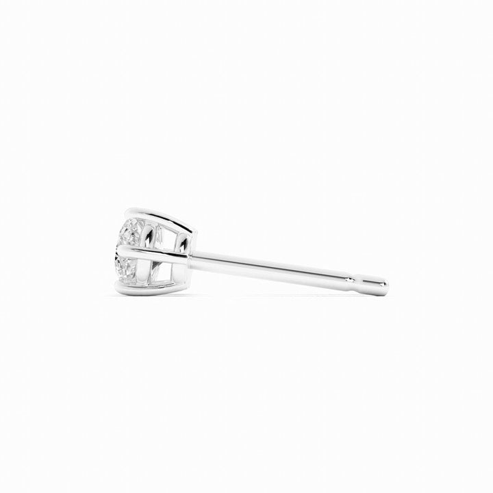 0.25ct Lab Grown Diamond Round 4mm Stud 18K White Gold Earring
