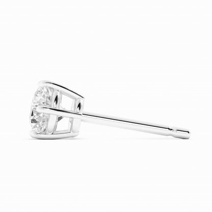 0.5ct Lab Grown Diamond Round 5mm Stud 18K White Gold Earring