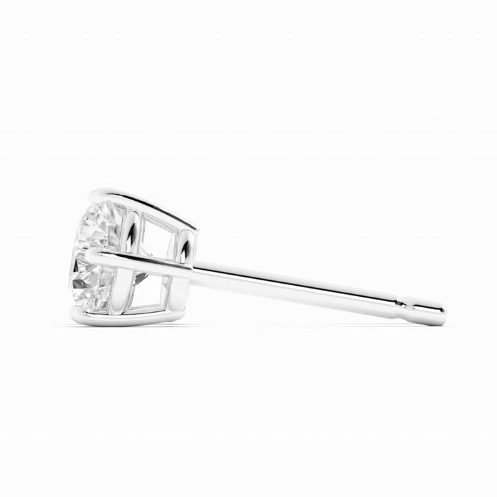 0.5ct Natural Diamond Round 5mm Stud 18K White Gold Earring
