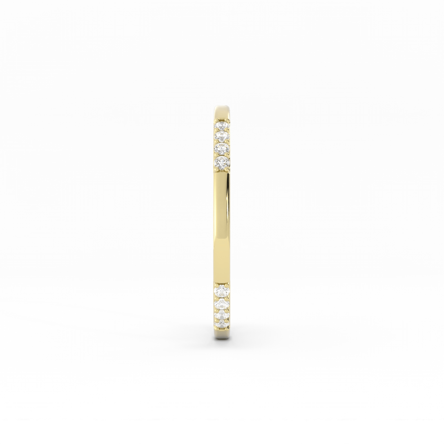 18K Yellow Gold Round 16 Grouped Natural Diamond Wedding Band