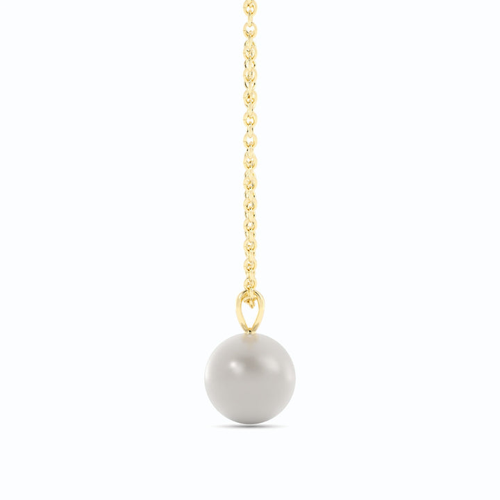 Akoya Pearl 2 ct. Solitaire Pendant Necklace 18k Yellow Gold-4