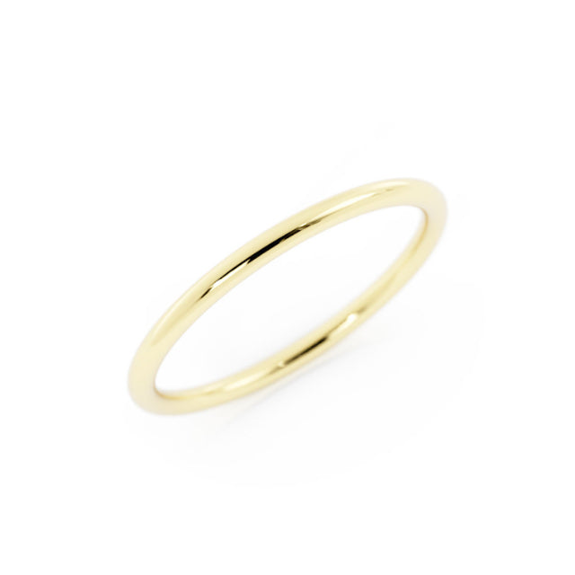 18K Yellow Gold High Polish Domed 1.5mm Wedding Band