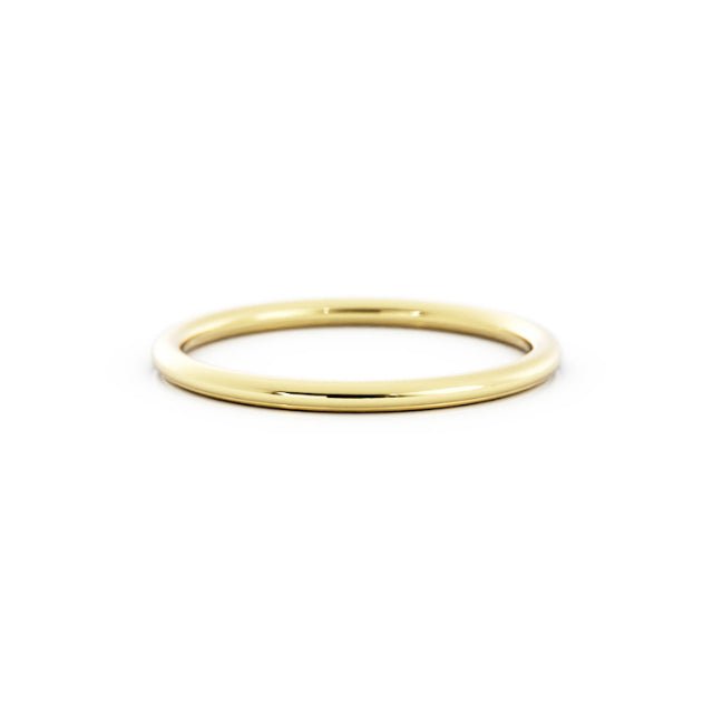 18K Yellow Gold 1.5mm Mid-Weight Domed Comfort Fit Wedding Band