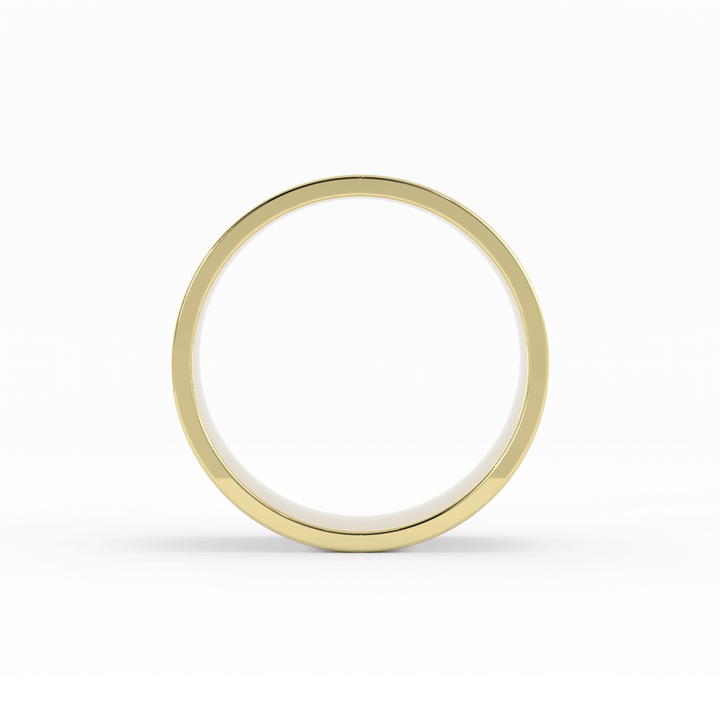 18K Yellow Gold High Polish Flat 10mm Wedding Band