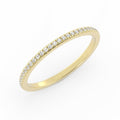 18K Yellow Gold Moissanite Eternity 1.7mm Wedding Band