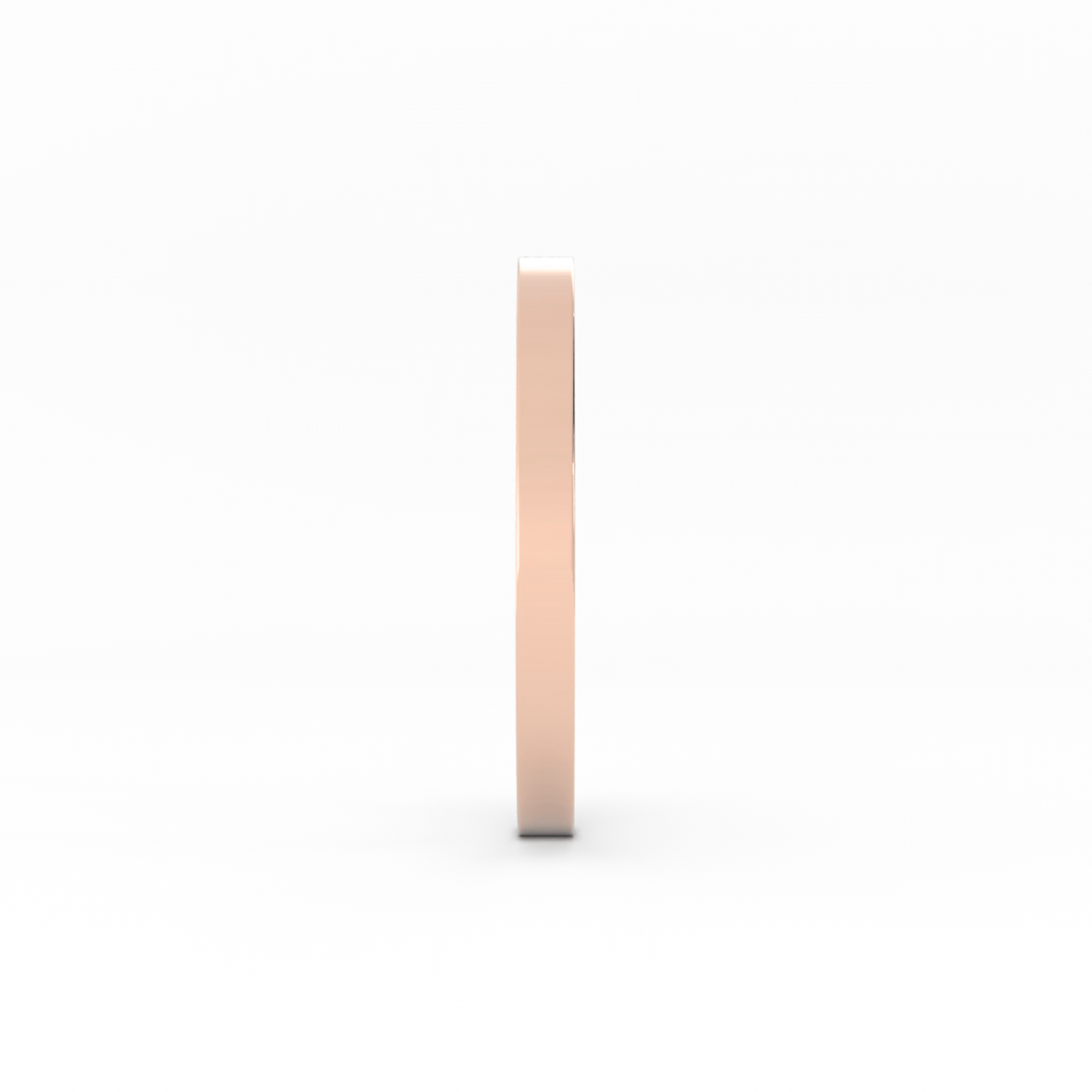 18K Rose Gold 2mm  Flat Comfort Fit Wedding Band